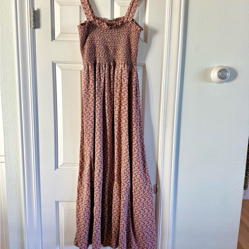 LOFT Floral Maxi Dress in Mauve